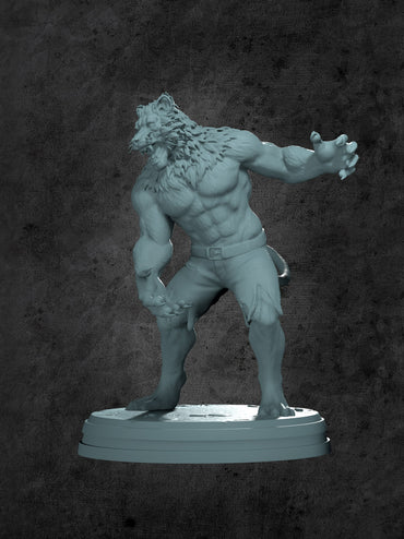 Mutant Weretiger Miniature for Tabletop RPGs