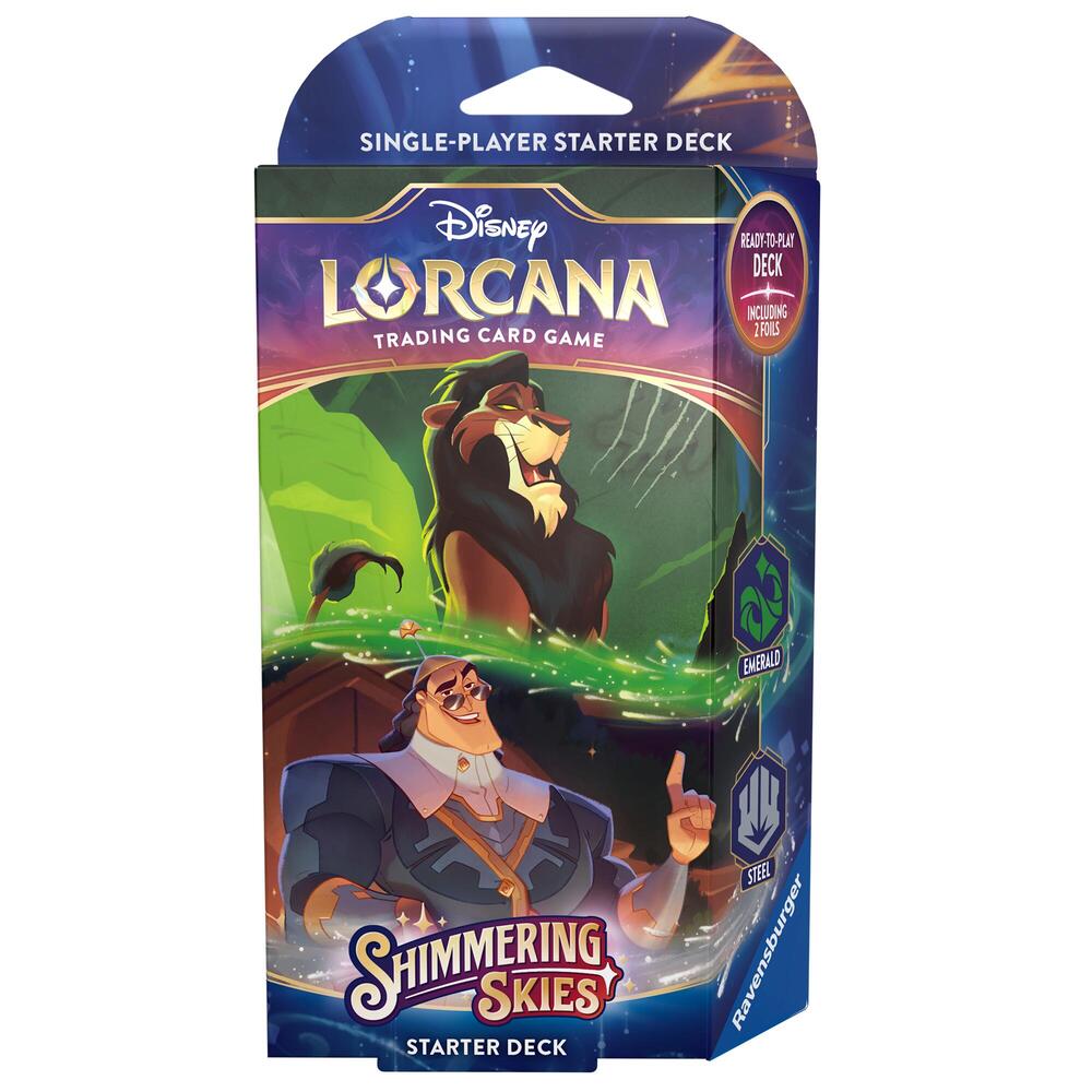 how many cards in lorcana deck Disney Lorcana: Shimmering Skies Start Deck – Kraken Dice