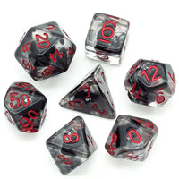 Baby Bat 7pc Dice Set Inked in Red