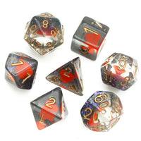 Shape of my Heart 7pc Dice Set Inked in Gold