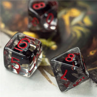 Baby Bat 7pc Dice Set Inked in Red