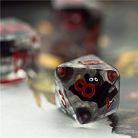 Baby Bat 7pc Dice Set Inked in Red