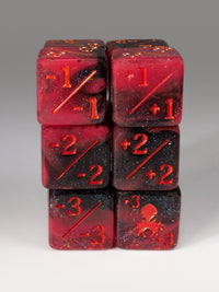 Ares Mini 3/3 Positive/Negative Dice Counters - 12 Pack