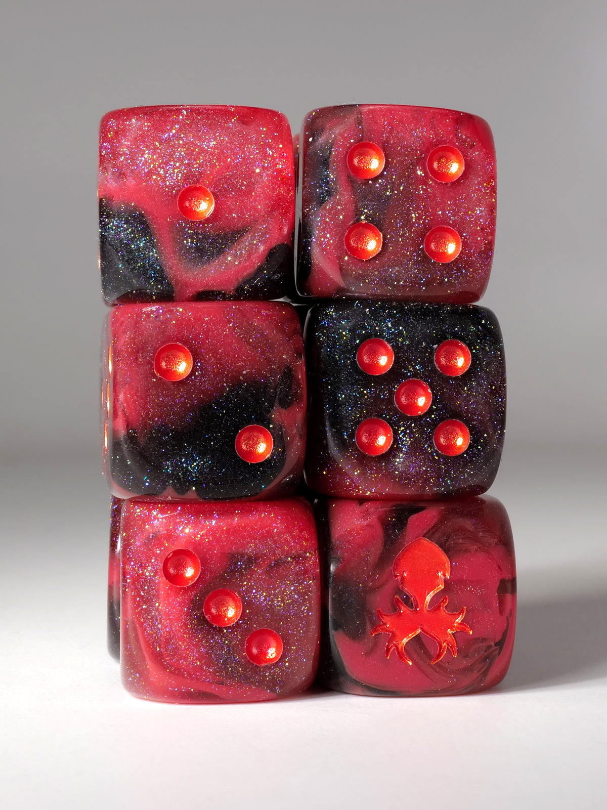 Ares D6 Pips 12pc Dice Set - 12mm