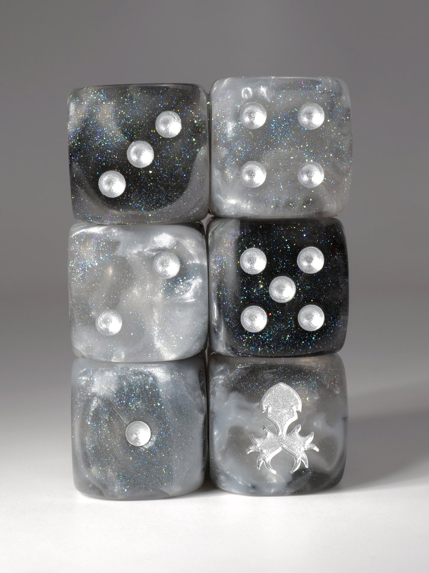 Athena D6 Pips 12pc Dice Set - 16mm