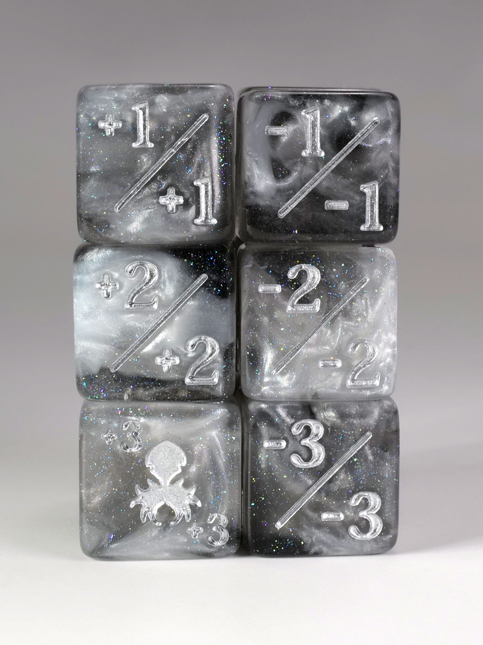 Athena Mini 3/3 Positive/Negative Dice Counters - 12 Pack