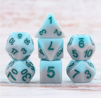 Beach 7pc Dice Set inked in Green