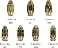 Brass Metal Bullet Dice Set With Magazine Storage Container