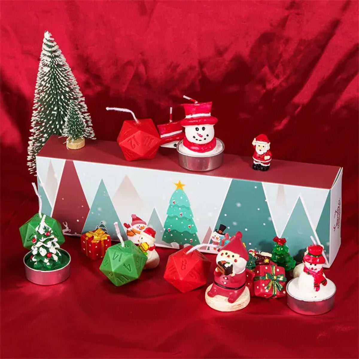 Christmas D20 Dice Candle Set | 33mm Candle Dice
