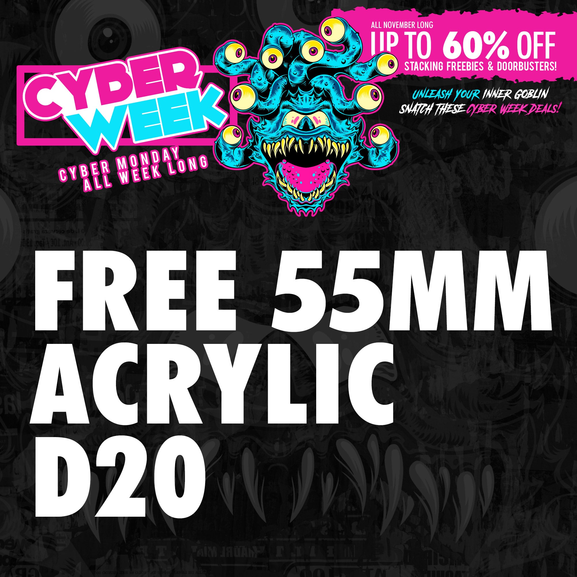 Freebie - Free 55mm Acrylic D20