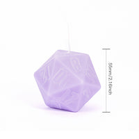 D20 Dice Candle Set | 55mm Candle Dice (Purple D20  & Green D20 Candle)