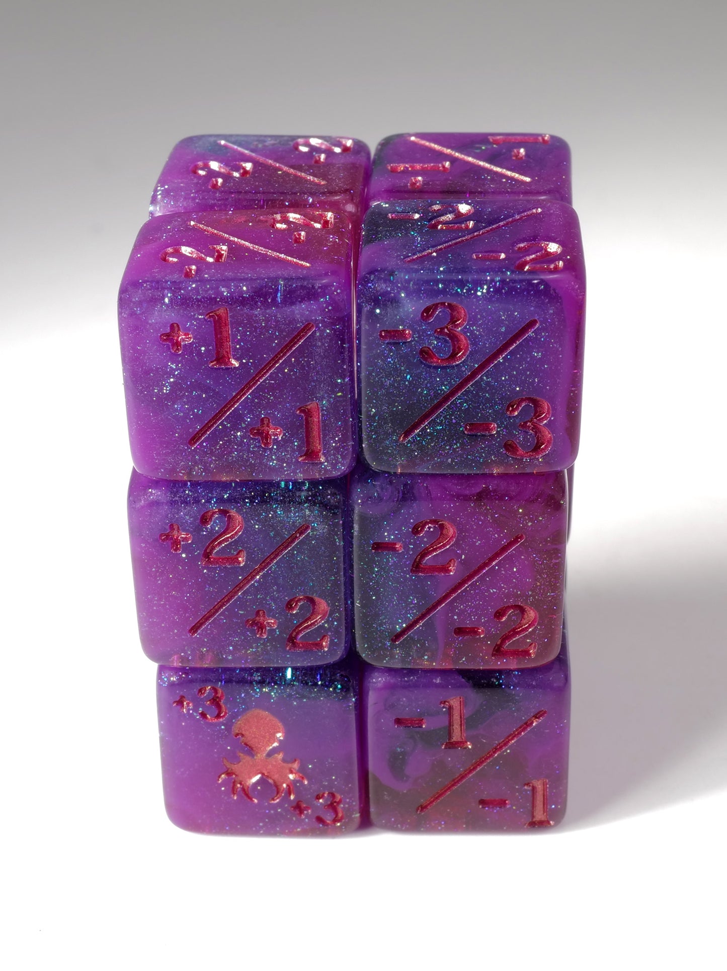 Dionysus Mini 3/3 Positive/Negative Dice Counters - 12 Pack