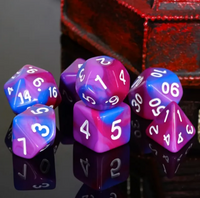 Fantasy Imagination 7pc Dice Set inked in White