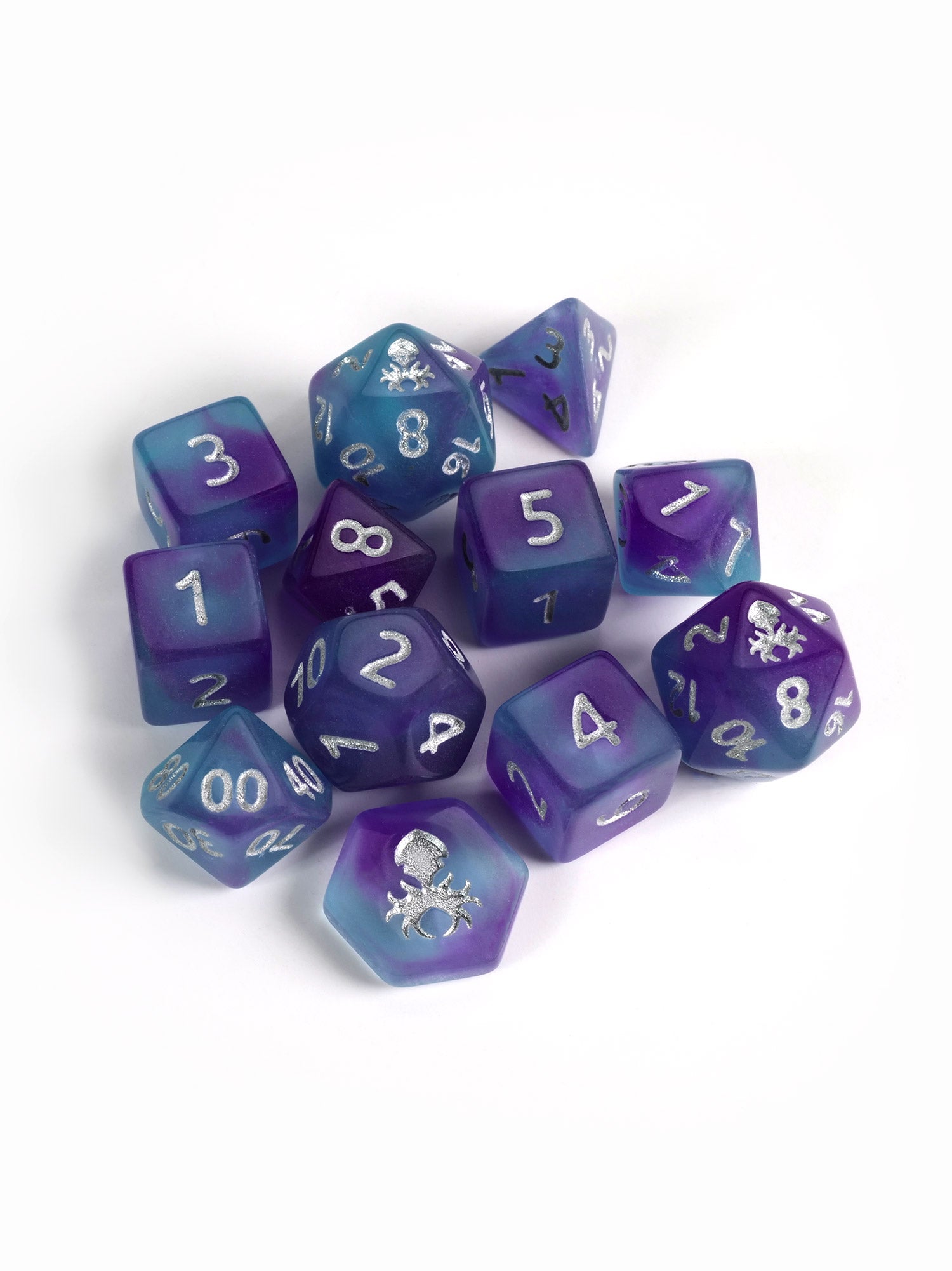 Feytfull Glacier Berry Glow in the Dark Mini 12pc Dice Set