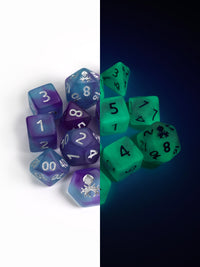 Feytfull Glacier Berry Glow in the Dark Mini 12pc Dice Set