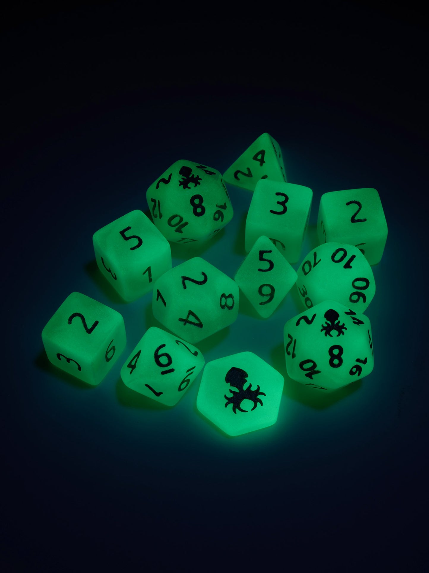 Feytfull Tropic Blast Glow in the Dark Mini 12pc Dice Set