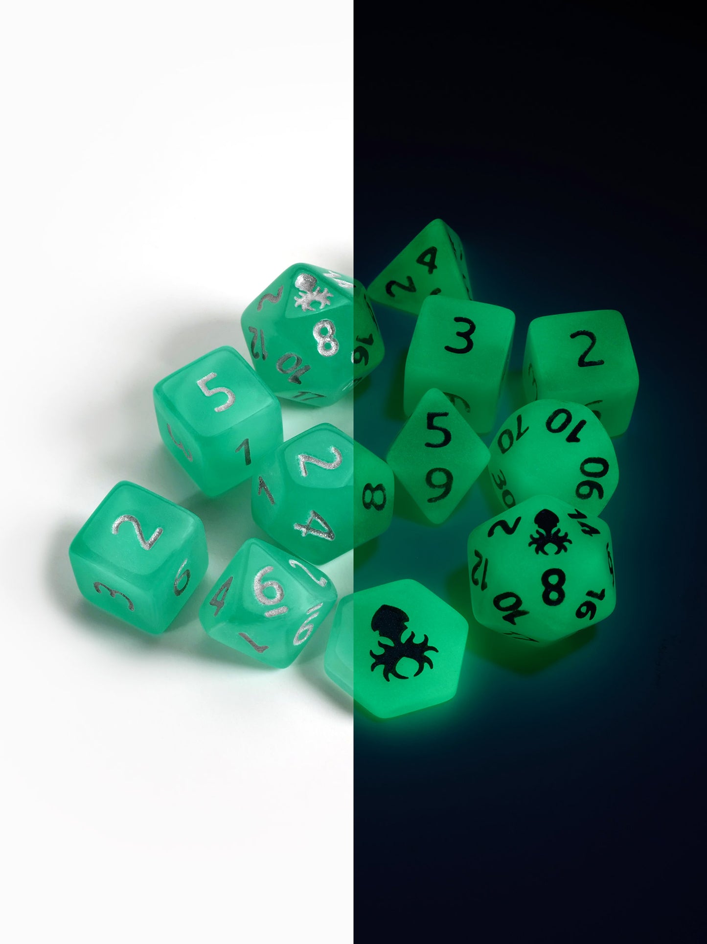 Feytfull Tropic Blast Glow in the Dark Mini 12pc Dice Set