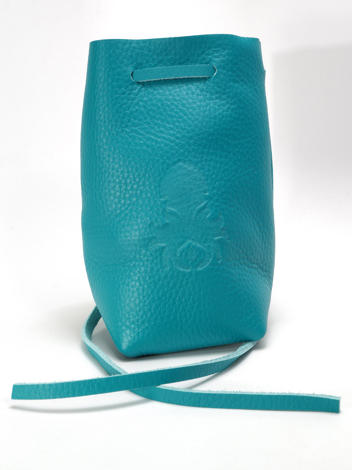 Freestanding Large Dice Bag In Teal Leather – Kraken Dice