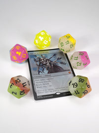 Papaya Glow in the Dark Spindown D20