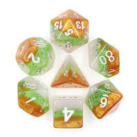 Kiwi Fruit RPG Polyhedral Dice Set for RPGS For DnD
