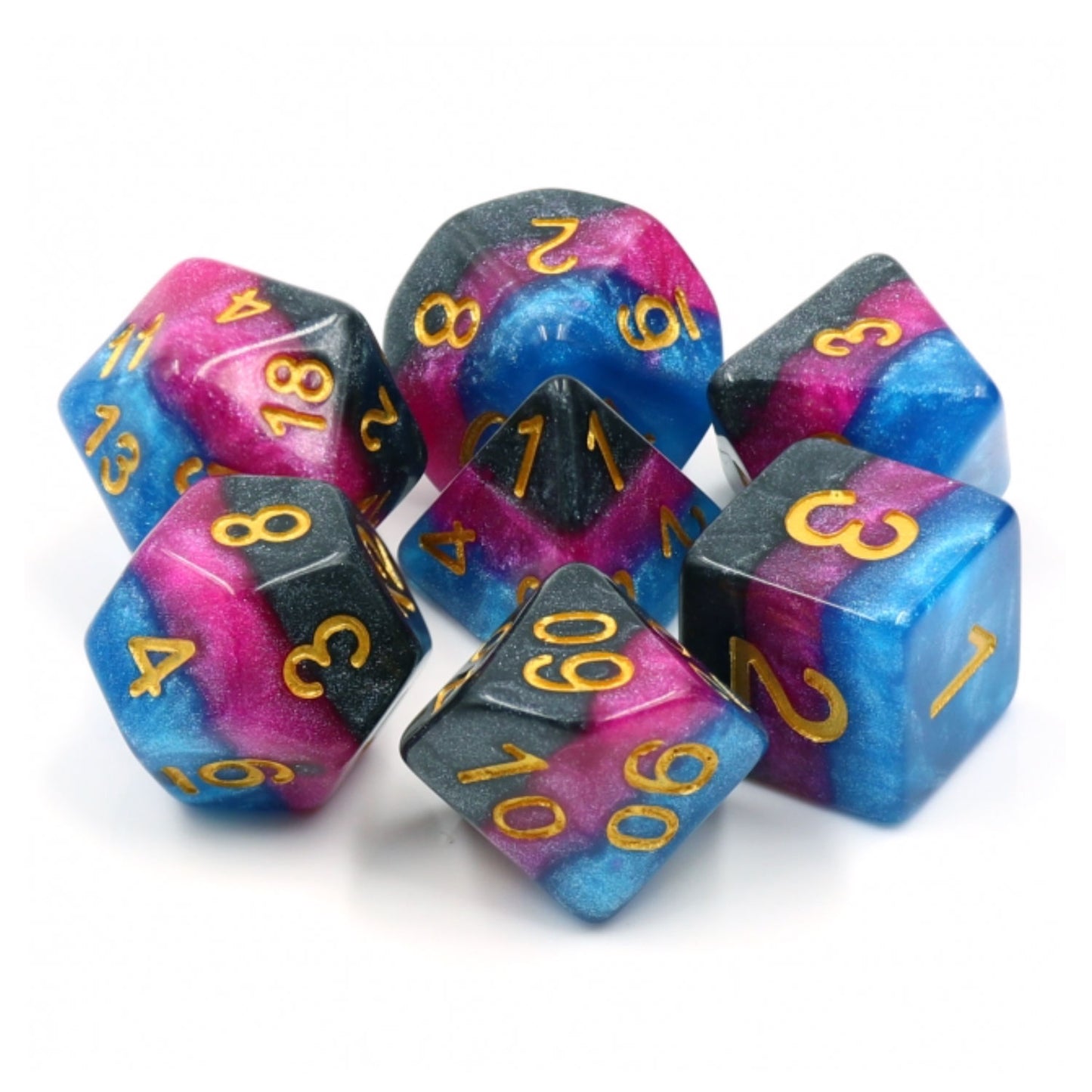 Venom 7pc Polyhedral Dice Set For RPGs