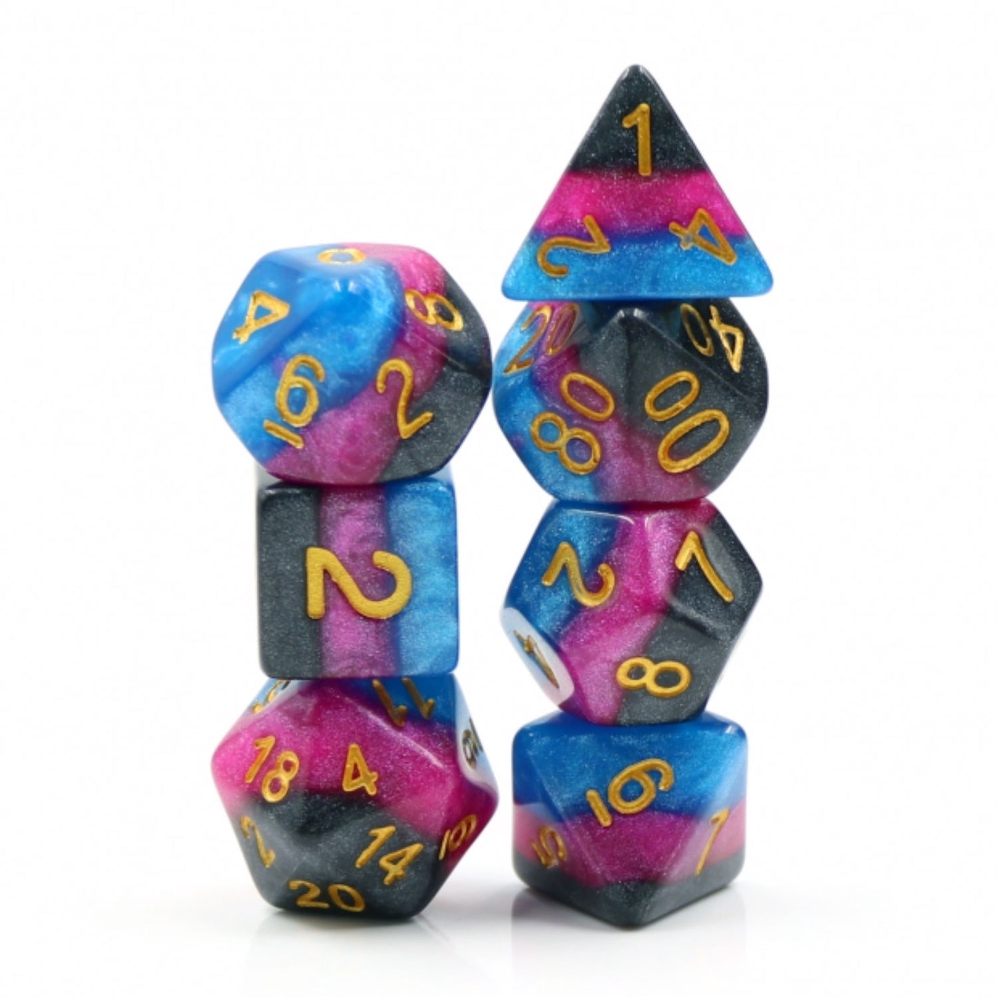 Venom 7pc Polyhedral Dice Set For RPGs