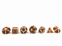 Archaic Bone Polyhedral 7pc Dice Set