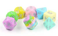 Harmony Source 8pc Dice Set inked in Silver