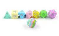 Harmony Source 8pc Dice Set inked in Silver