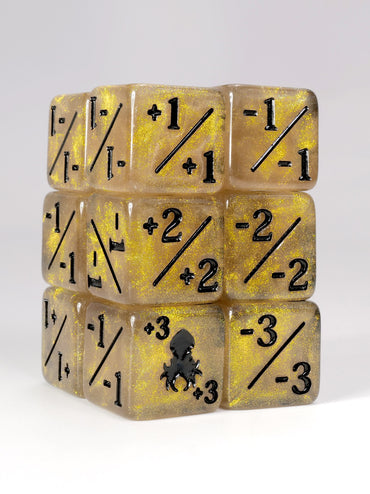 Hedge Witch Mini 3/3 Positive/Negative Dice Counters - 12 Pack