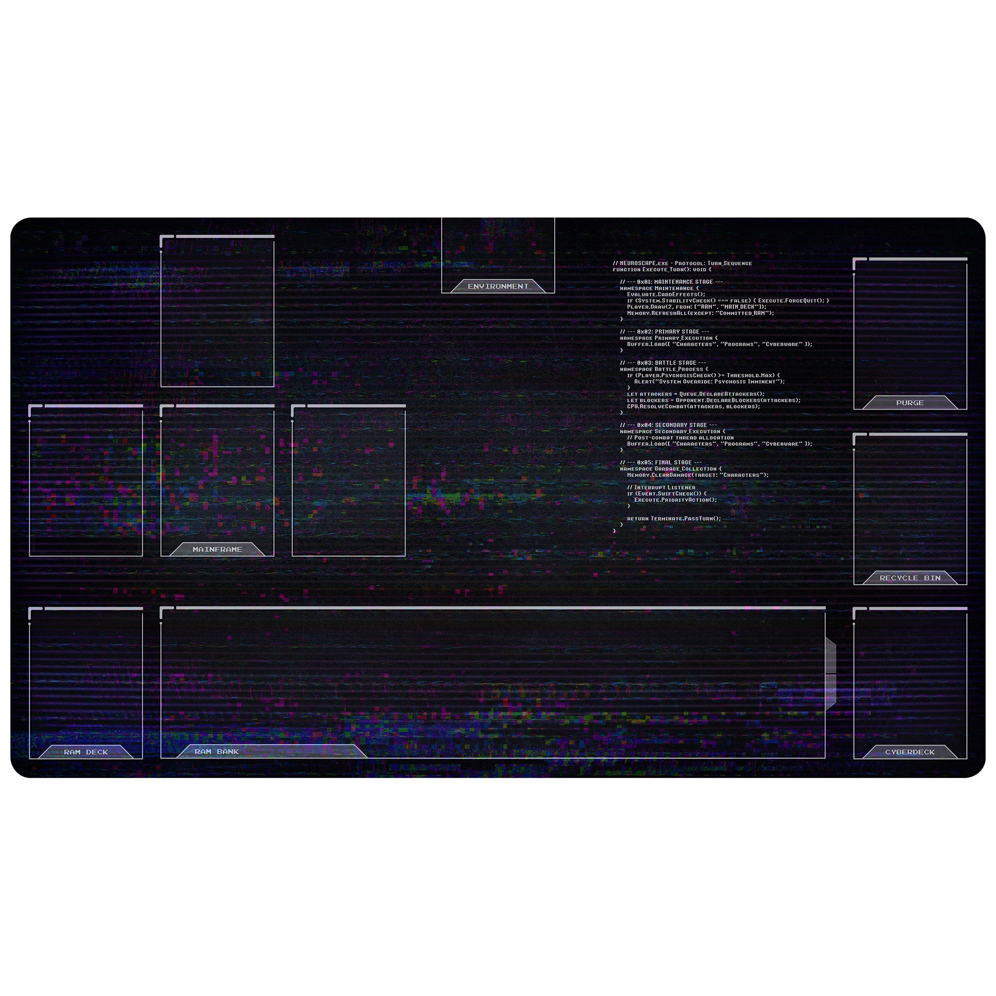 Neuroscape Playmat with Zones - Full Color Glitch