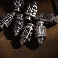 Silver Bullet Metal Dice Set With Magazine Storage Container
