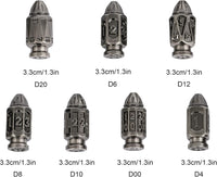 Silver Bullet Metal Dice Set With Magazine Storage Container