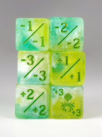Ostara Mini 3/3 Positive/Negative Dice Counters - 12 Pack