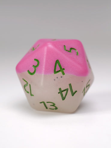 Pink Dragon Fruit Glow in the Dark Spindown D20