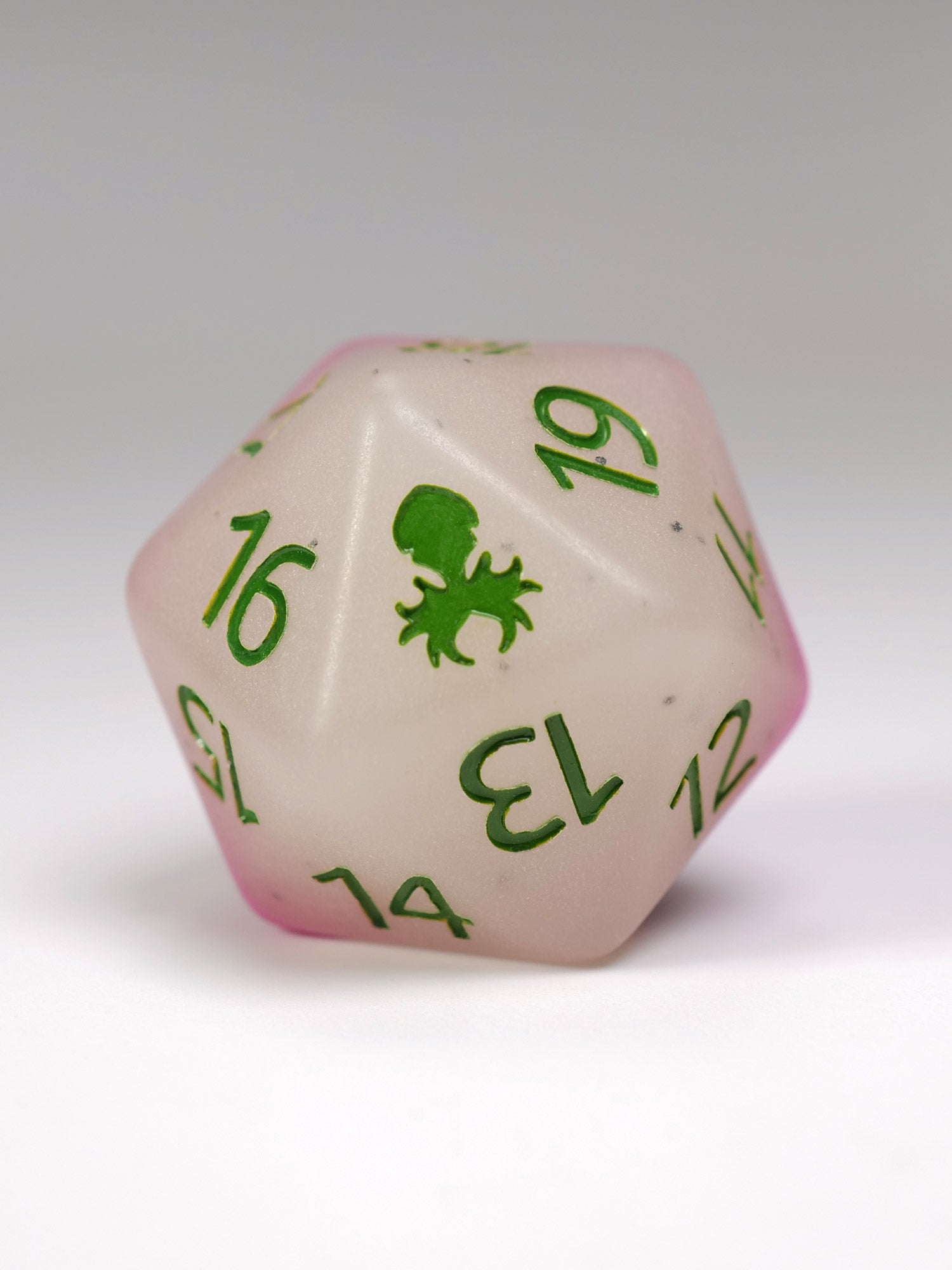 Pink Dragon Fruit Glow in the Dark Spindown D20