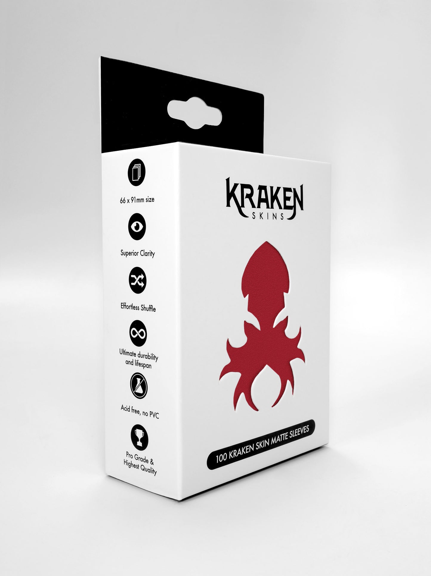 Kraken Skins Crimson Red Matte Sleeves