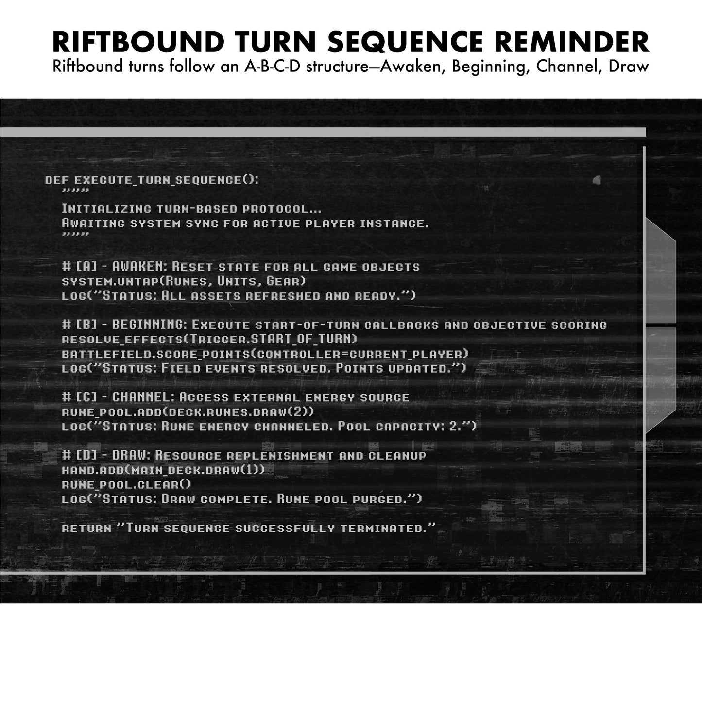 Riftbound Turn Sequence Reminder