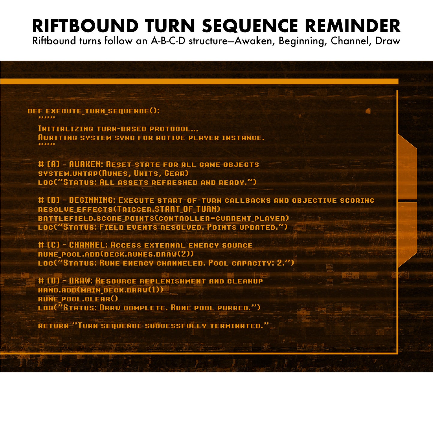 Riftbound Turn Sequence Reminder