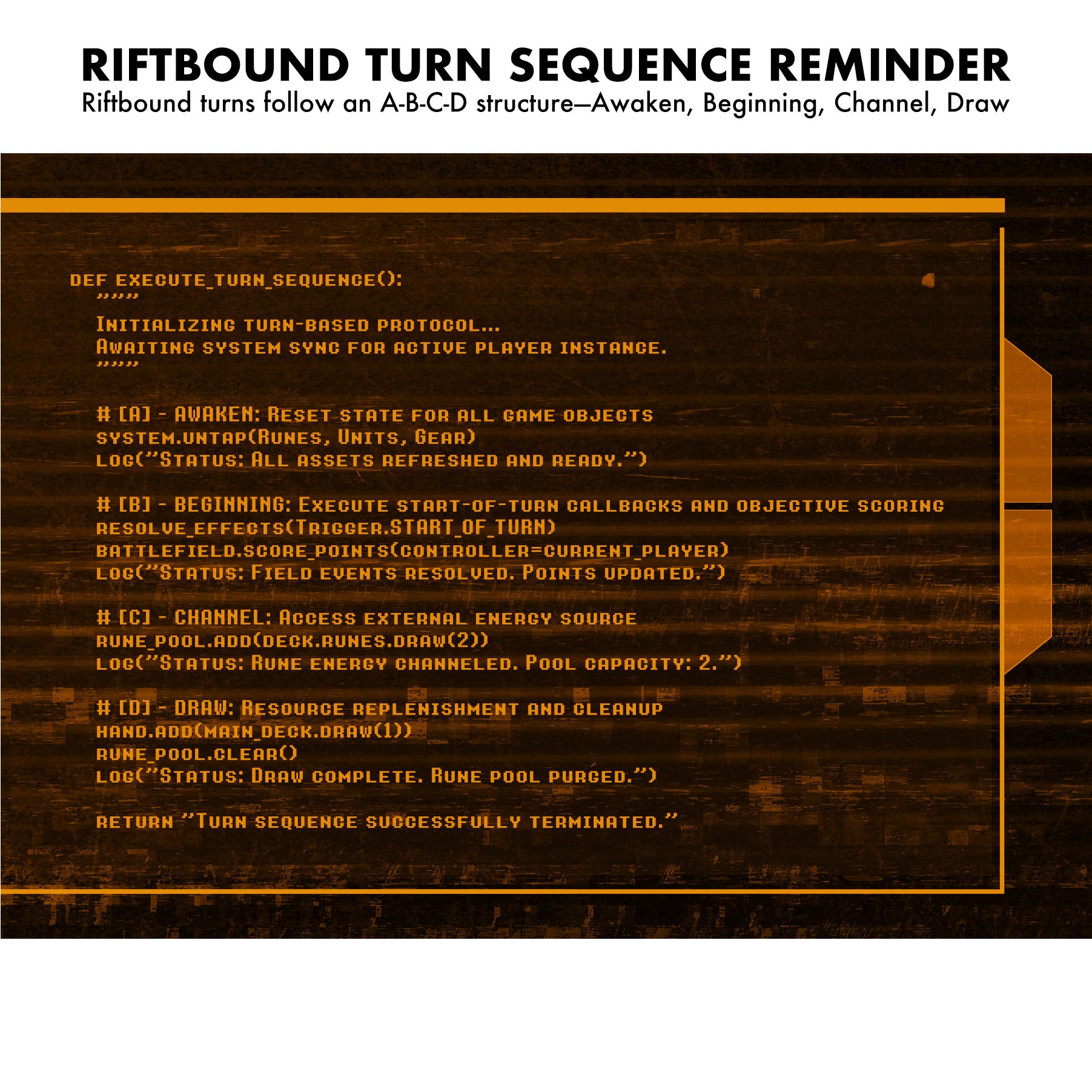 Riftbound Turn Sequence Reminder