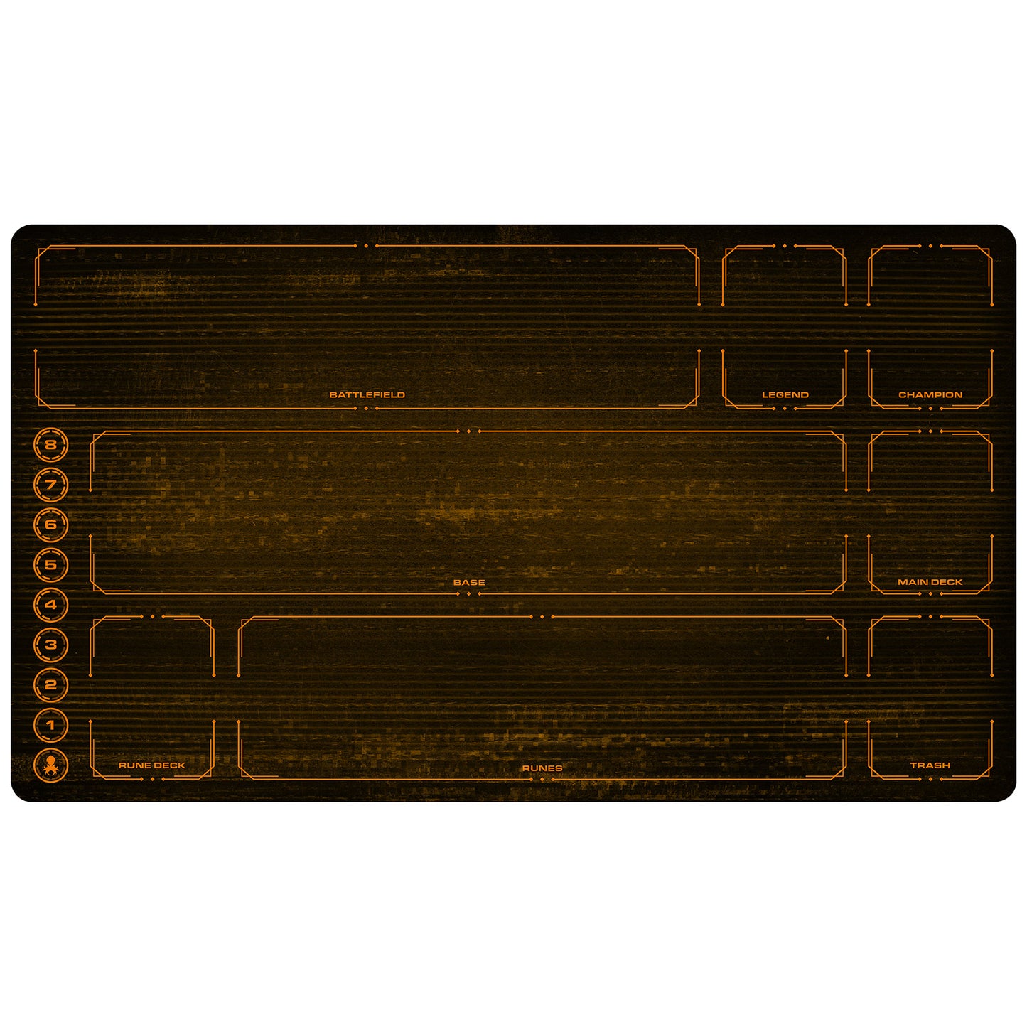 Riftbound Playmat with Zones - Amber Monochrome Glitch