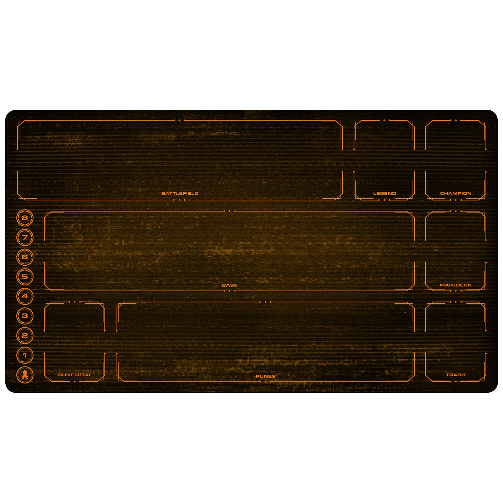 Riftbound Playmat with Zones - Amber Monochrome Glitch