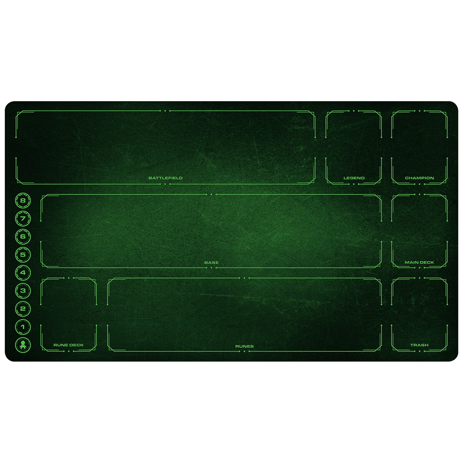 Riftbound Playmat with Zones - Calm Green Grunge – Kraken Dice