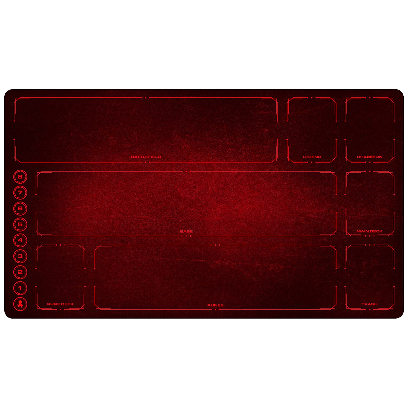 Riftbound Playmat with Zones - Fury Red Grunge