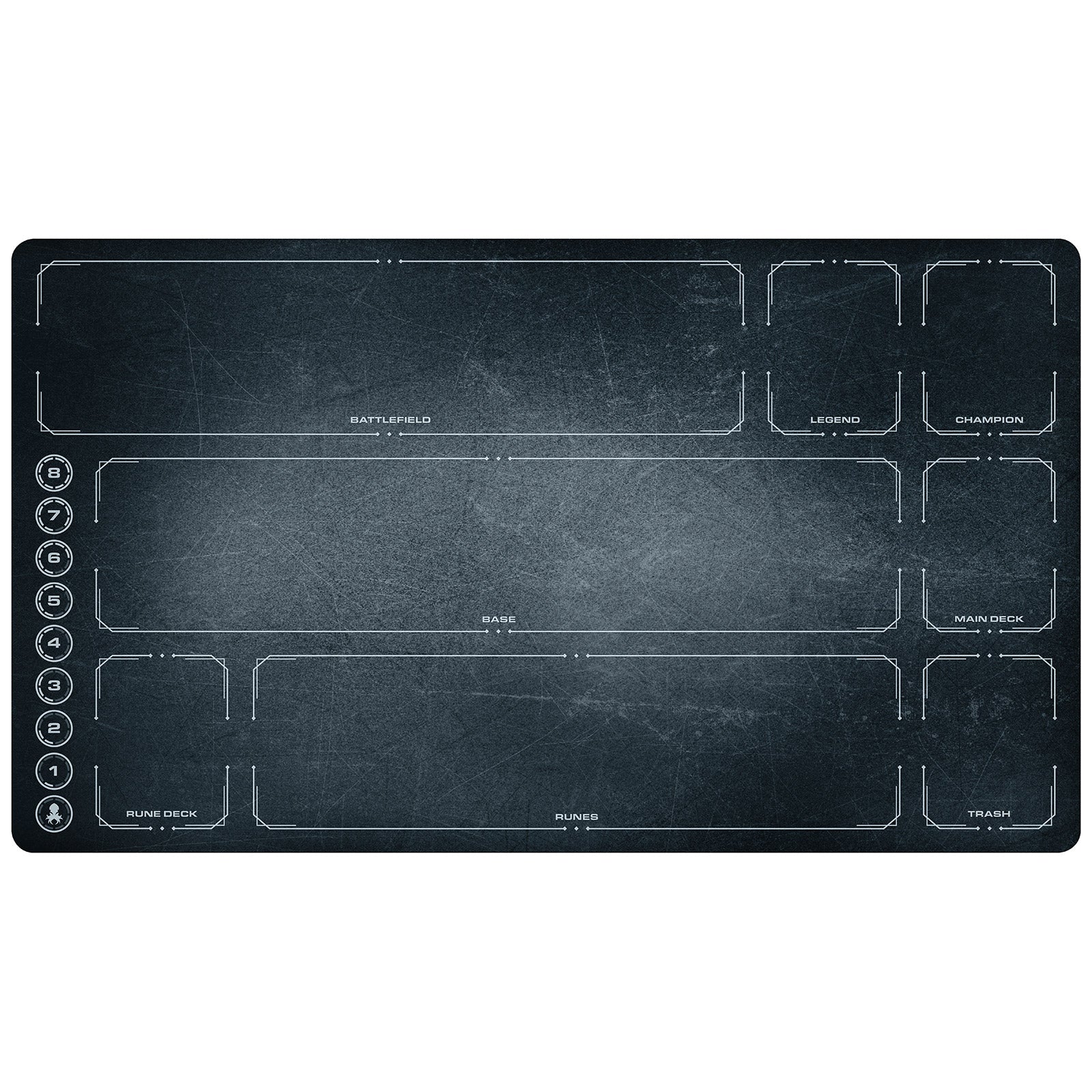 Riftbound Playmat with Zones - Grunge Grey