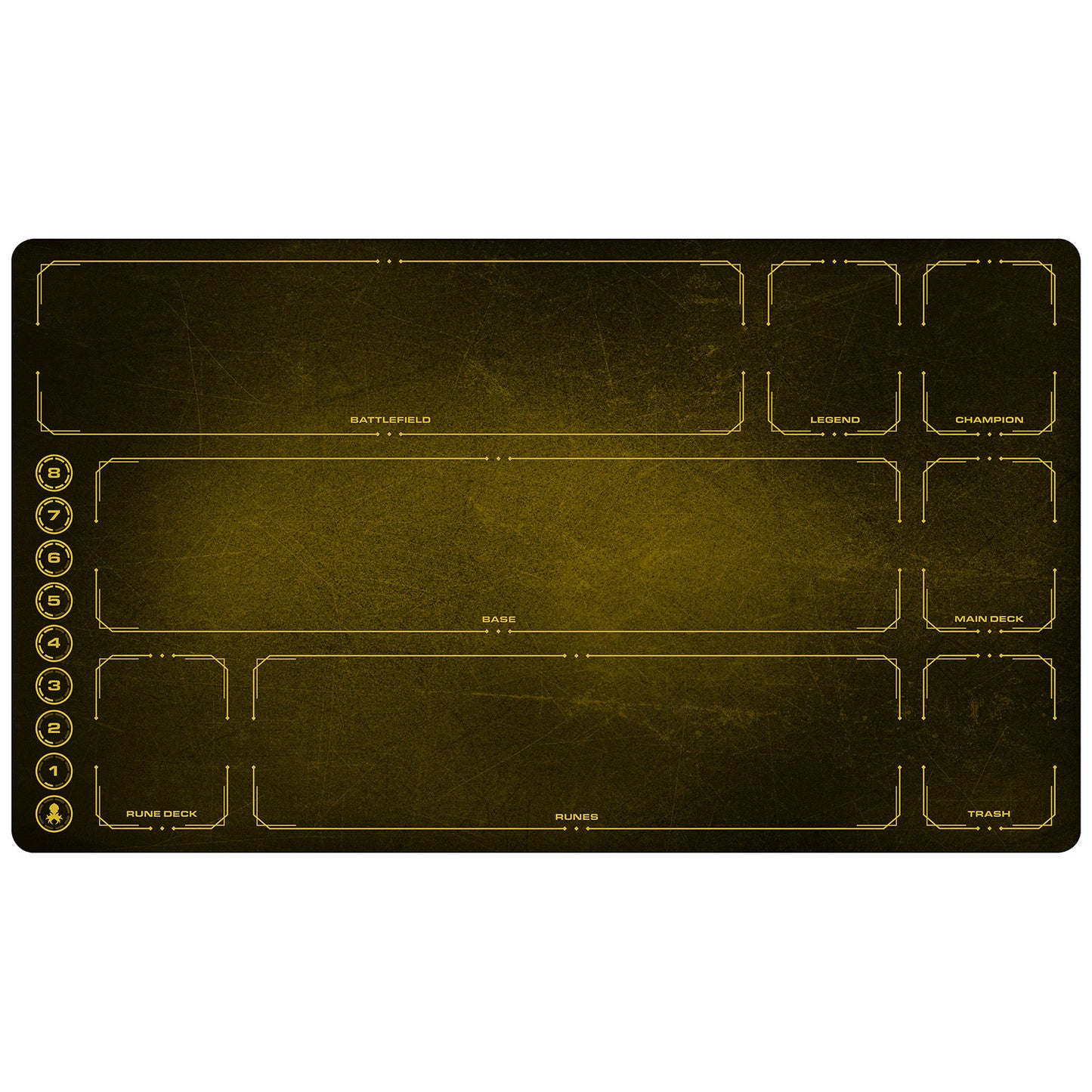 Riftbound Playmat with Zones - Order Yellow Grunge
