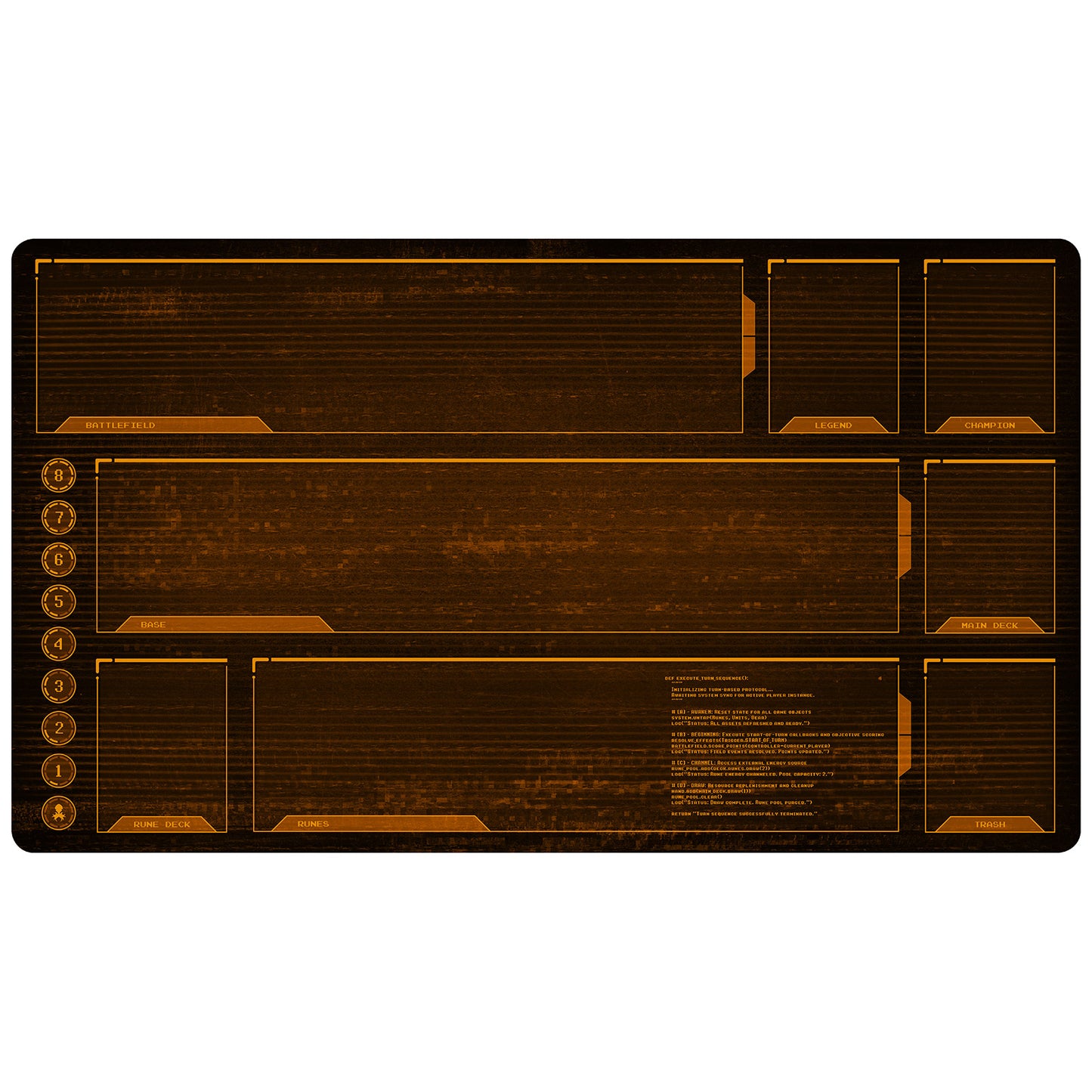Riftbound Playmat with Zones - Amber System Control