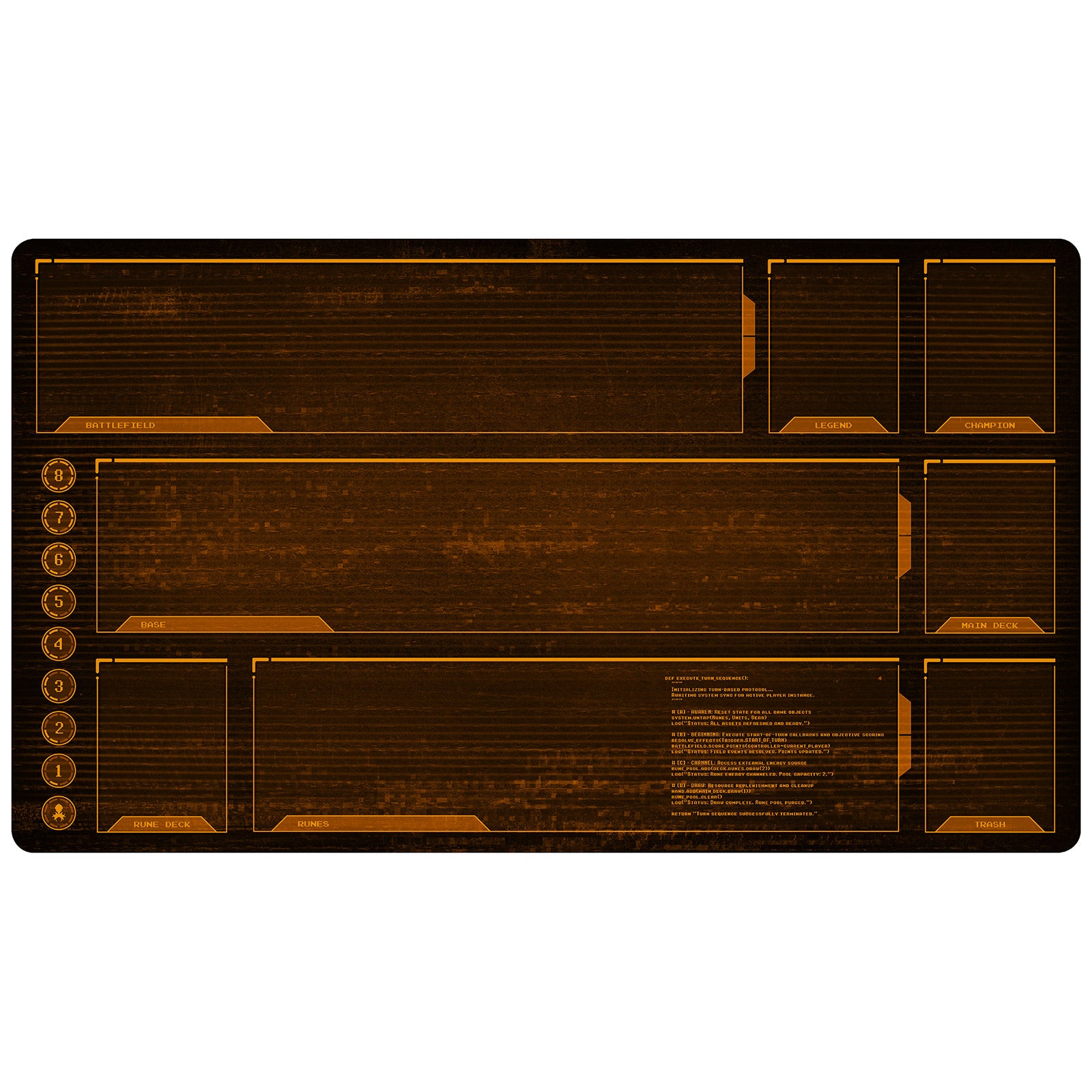 Riftbound Playmat with Zones - Amber System Control