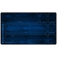 Riftbound Playmat with Zones - Blue Monochrome Glitch