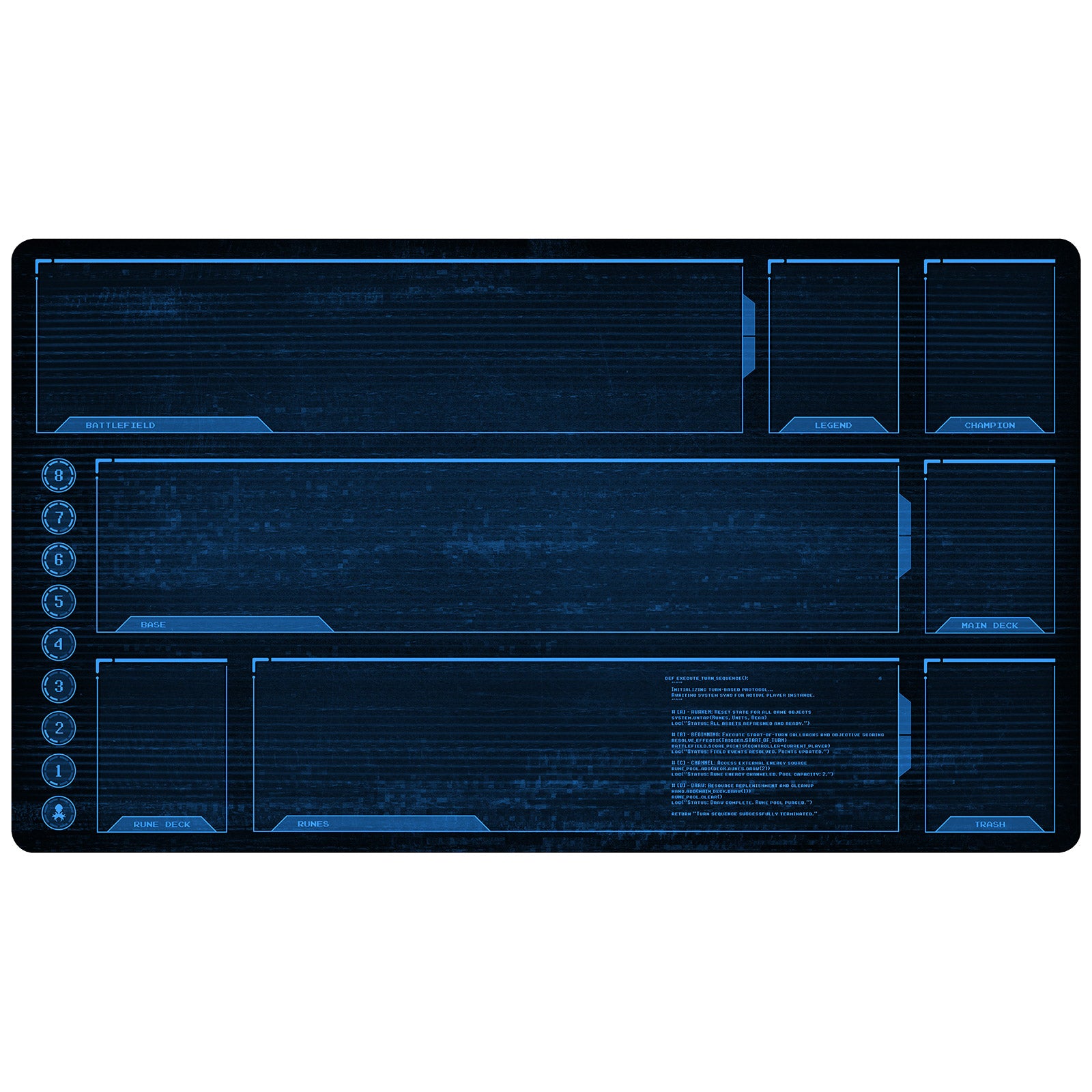 Riftbound Playmat with Zones - Blue System Control